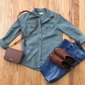 J. Crew Warm Button Down